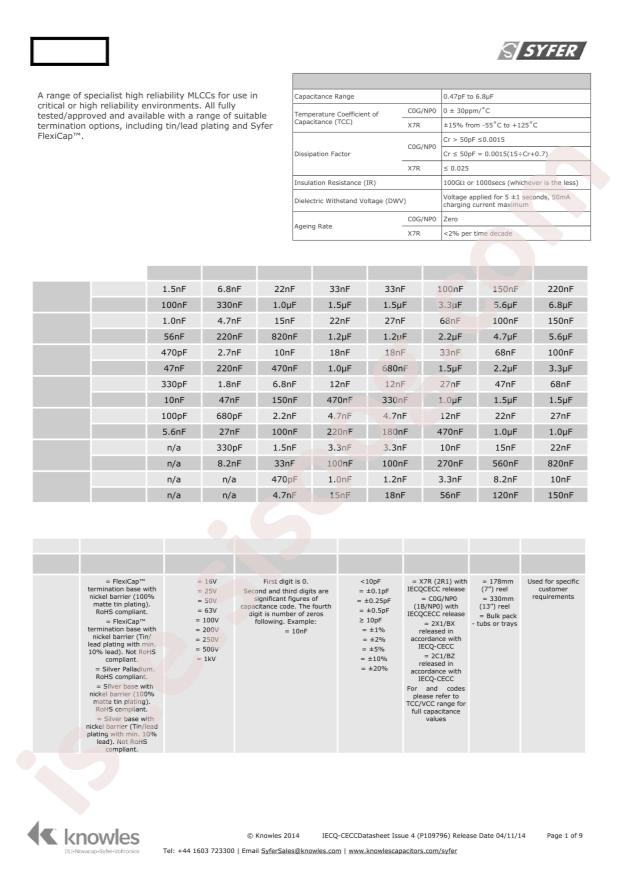 Knowles 1206J2500822MDR
