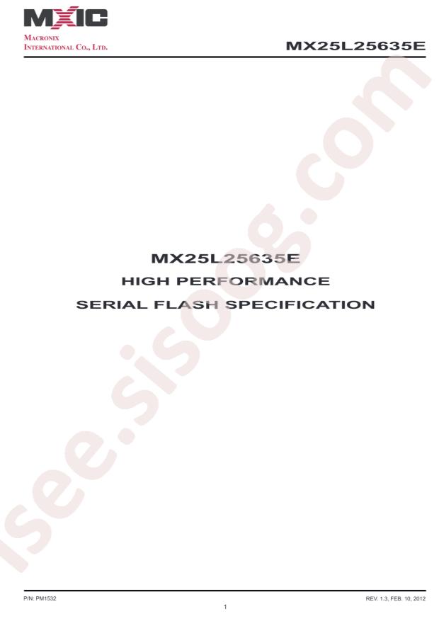 MXIC(Macronix) MX25L25635EMI-12G