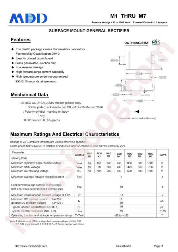 MDD(Microdiode Semiconductor) M4