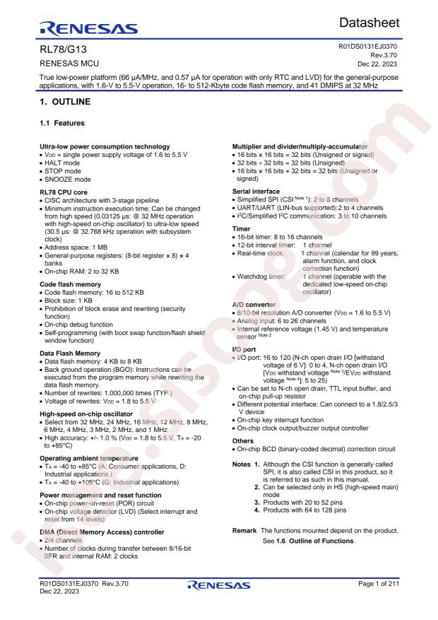 RENESAS R5F100FAGFP#30