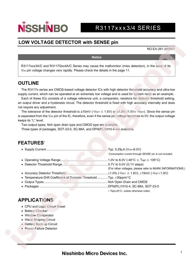Ricoh Elec Devices R3117K183C-TR