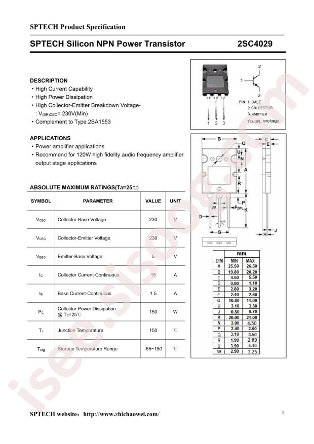 SPTECH 2SC4029