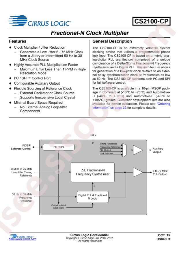 Cirrus Logic CS2100CP-DZZ