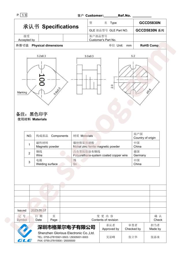 GLE GCCD5830N-2R2N01