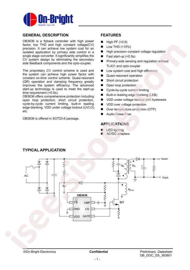 OB(On-Bright Elec) OB3636MP