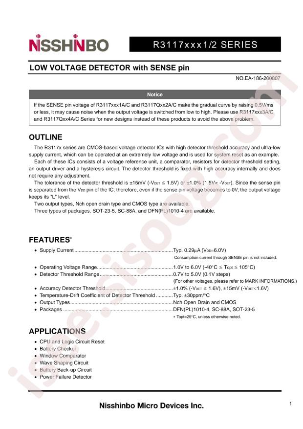 Ricoh Elec Devices R3117K141A-TR