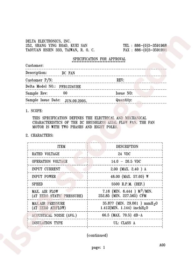 Delta Elec PFB1224UHE