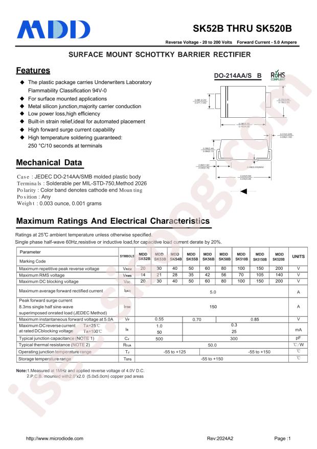 MDD(Microdiode Semiconductor) SK54