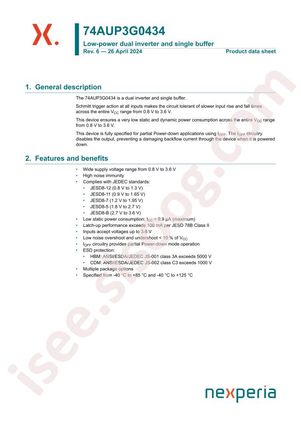Nexperia 74AUP3G0434GSX