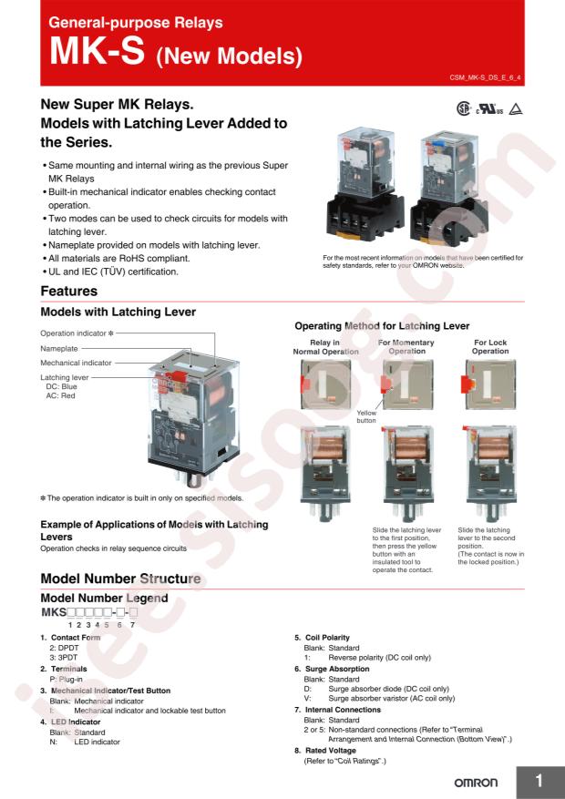 OMRON MKS3PI-D-5 DC6