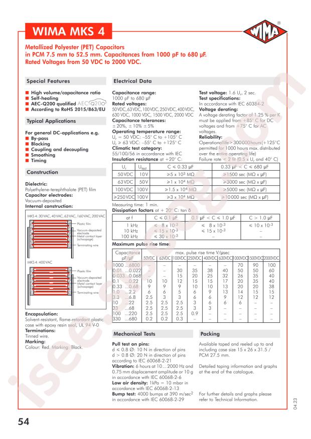 WIMA MKS4S016804B00KSSD