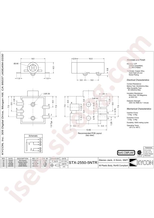 Kycon STX-2550-5NTR