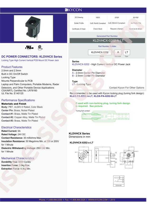 Kycon KLDVHCX-0202-B-LT