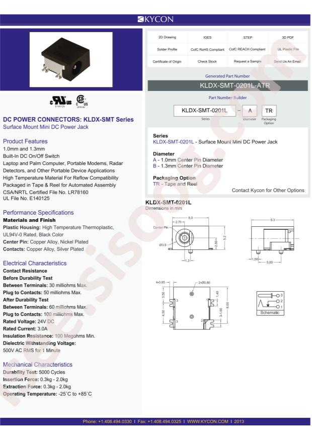 Kycon KLDX-SMT-0201L-ATR