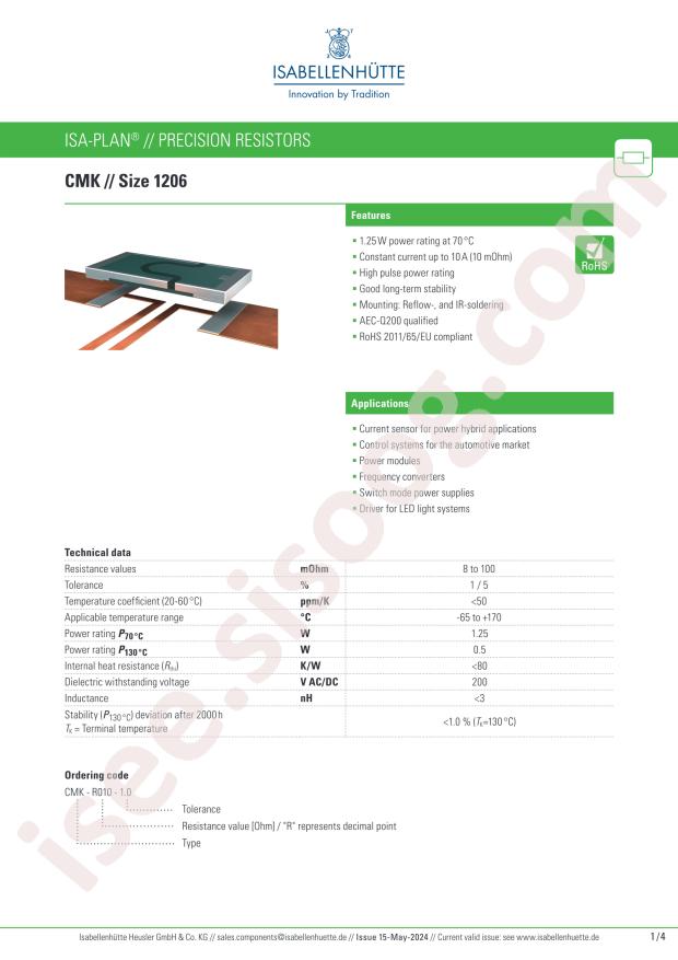 Isabellenhuette CMK-R033-5.0
