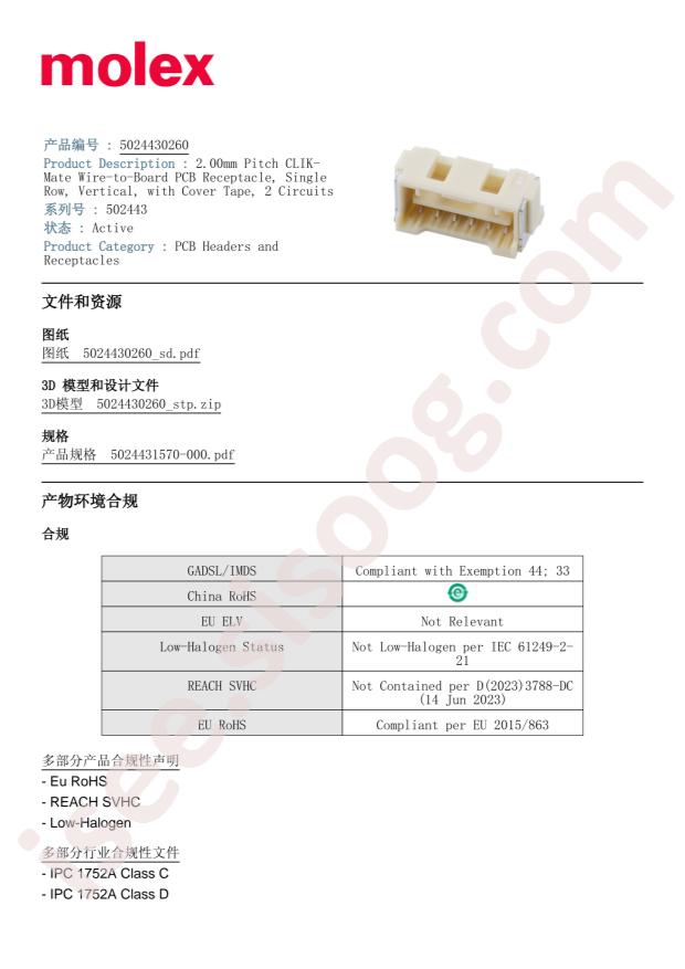 MOLEX 5024430260