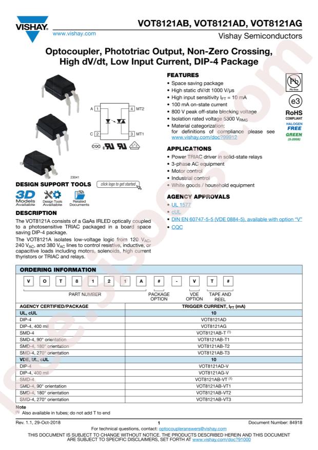 VISHAY VOT8121AB-T3