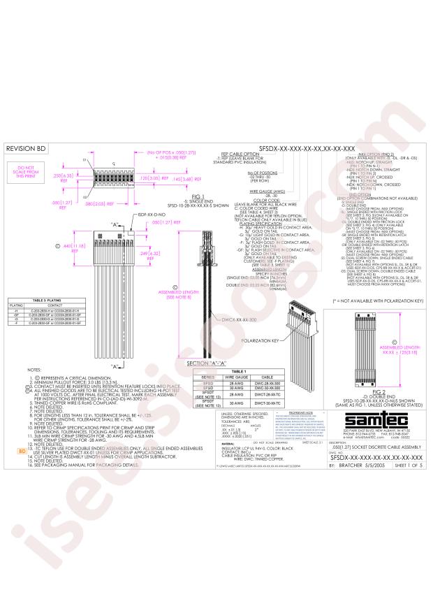 Samtec SFSD-15-30-G-09.97-DS-NUS