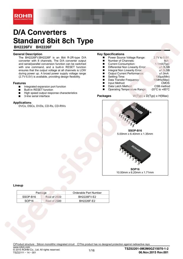 ROHM BH2226FV-E2