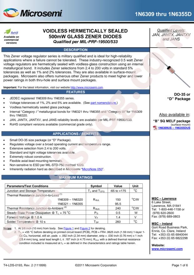 MICROCHIP JANS1N6347