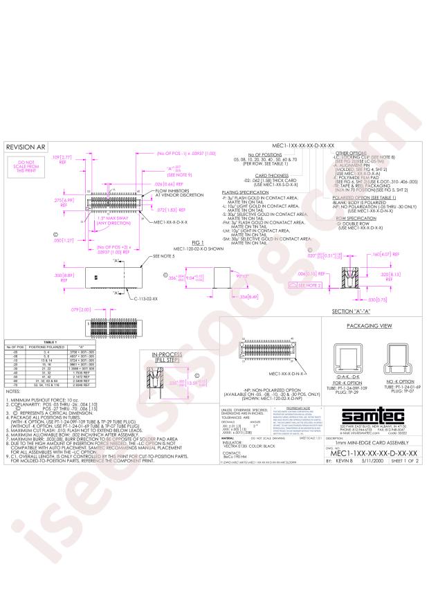 Samtec MEC1-105-02-S-D-K-TR