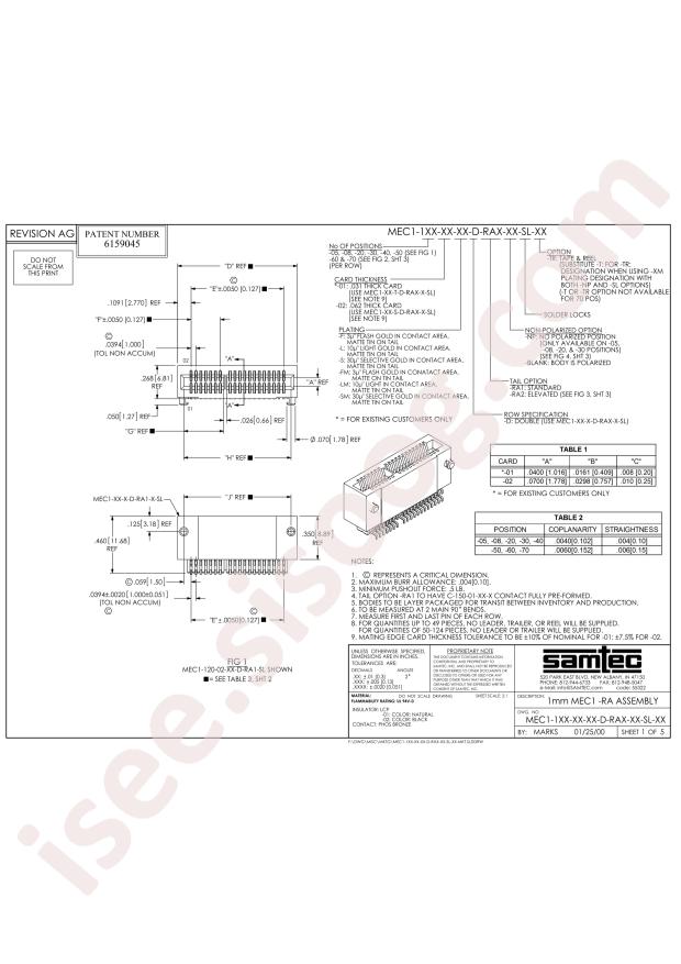 Samtec MEC1-130-02-F-D-RA1-SL-TR