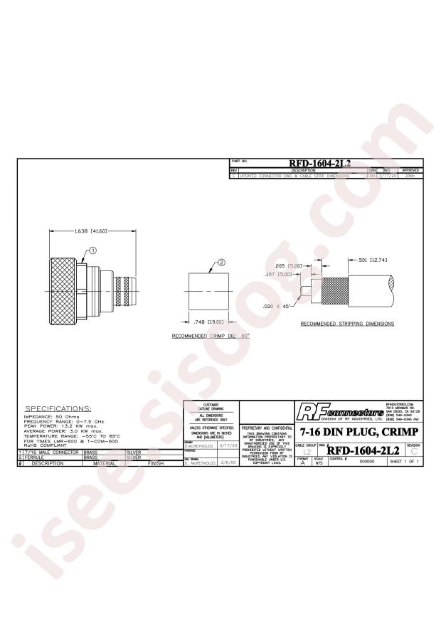 RF Industries RFD-1604-2L2