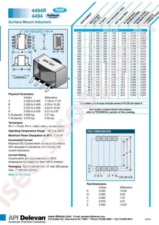 API Delevan 4494R-125