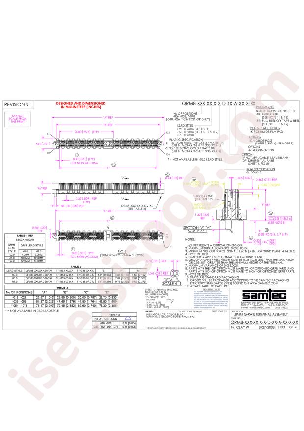 Samtec QRM8-078-05.0-L-D-A-GP-K