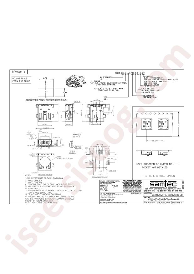 Samtec MUSB-05-F-AB-SM-A-R-TR