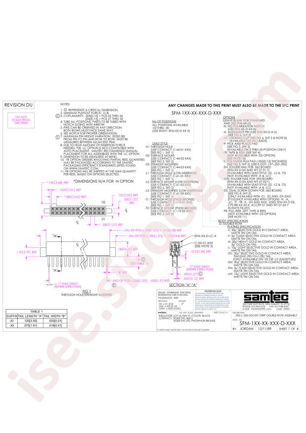 Samtec SFM-108-T2-L-D