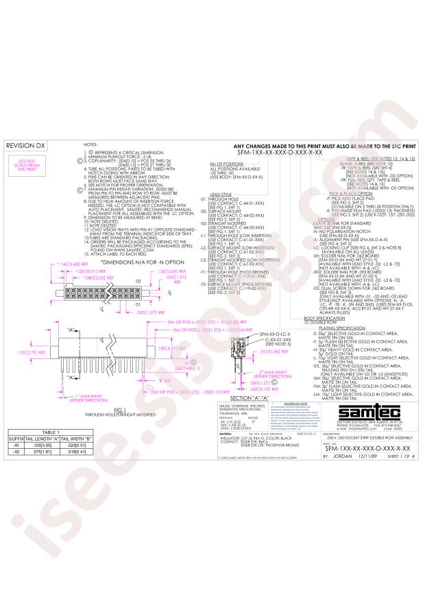 Samtec SFM-140-L3-S-D