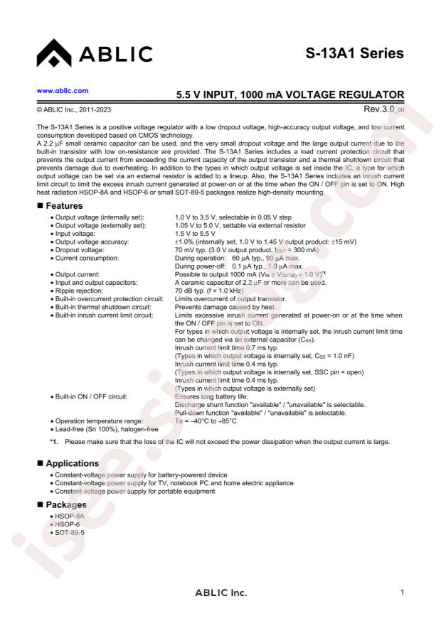 ABLIC S-13A1H32-U5T1U3