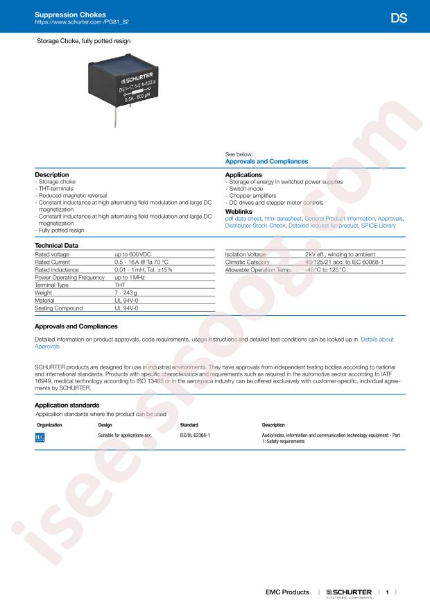 SCHURTER DS1-175-0003