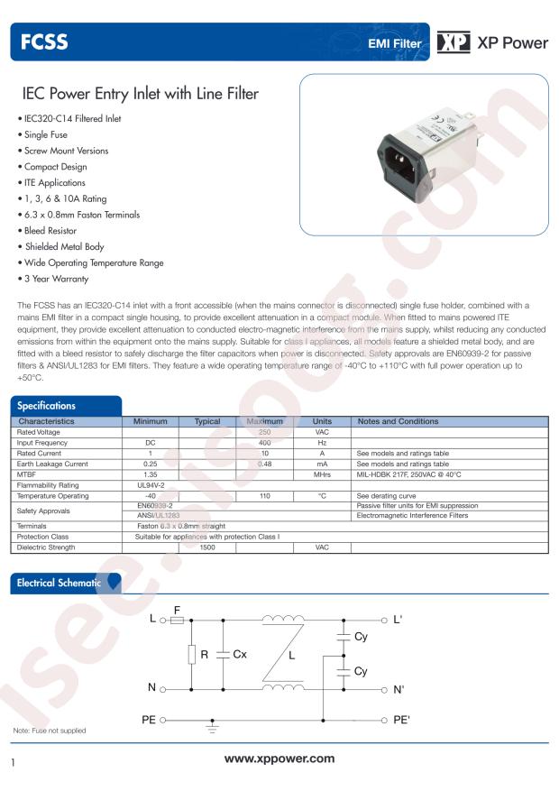 XP Power FCSS03SFR
