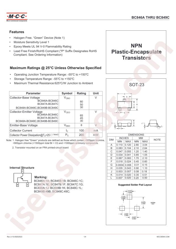MCC BC849C-TP