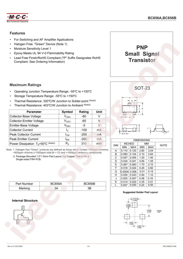 MCC BC856A-TP