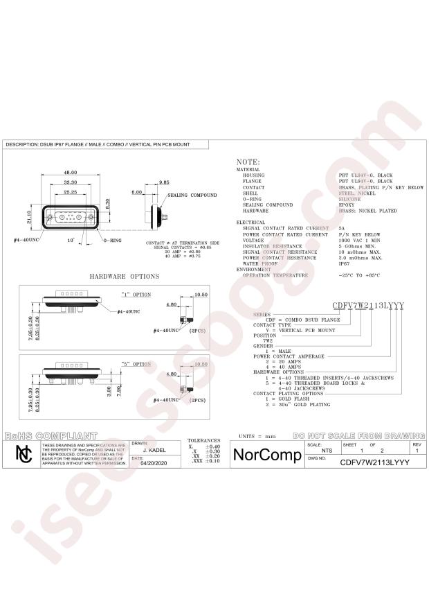 NorComp CDFV7W2113L212