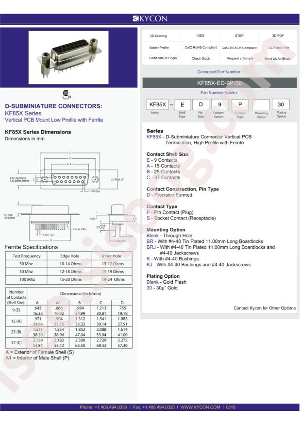 Kycon KF85X-BD-25S