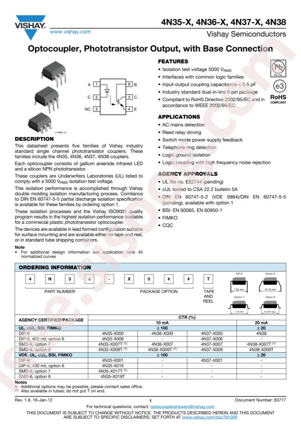 VISHAY 4N35-X009