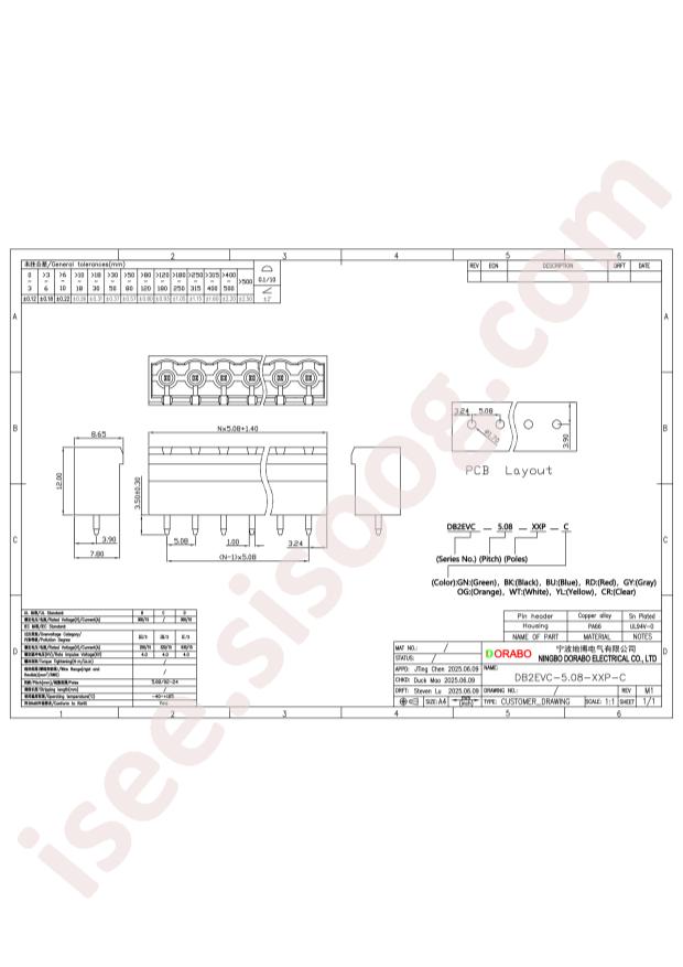 DORABO DB2EVC-5.08-2P-OG