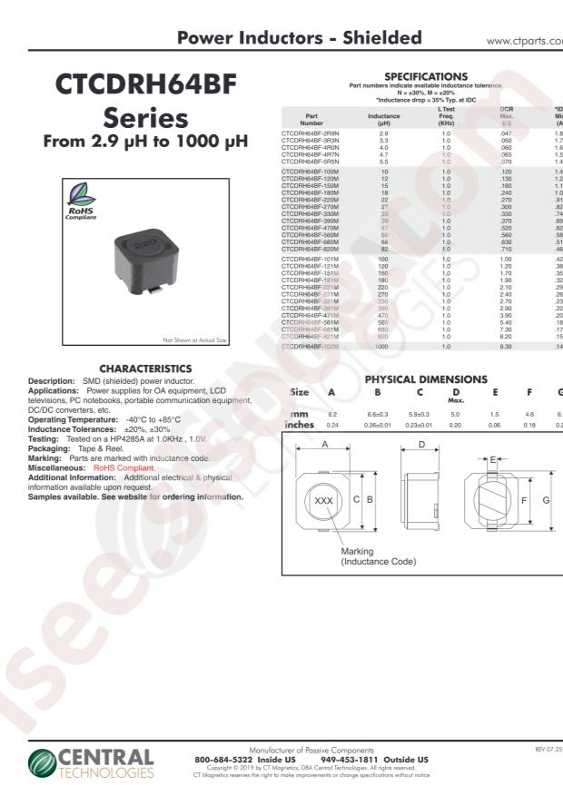 Central CTCDRH64BF-331M