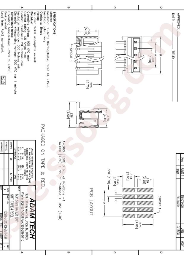 ADAM TECH 15SH-B-06-TS-SMT-T/R