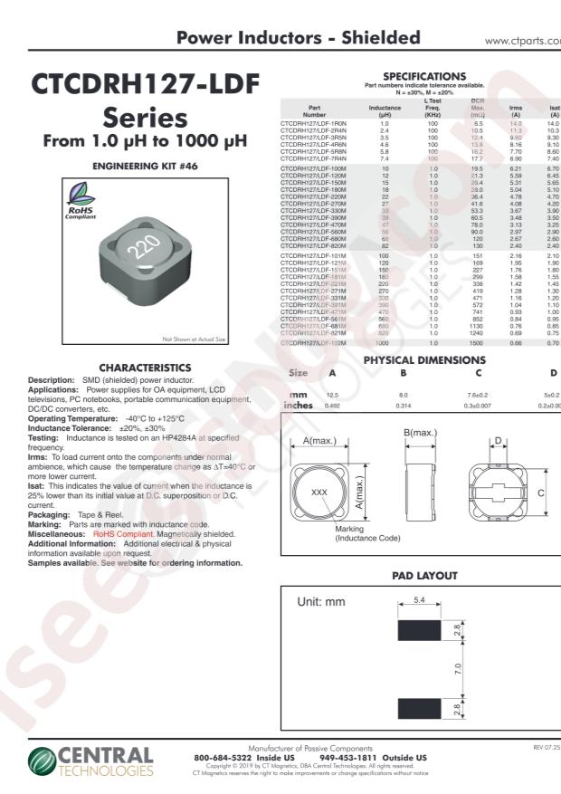 Central CTCDRH127/LDF-561M