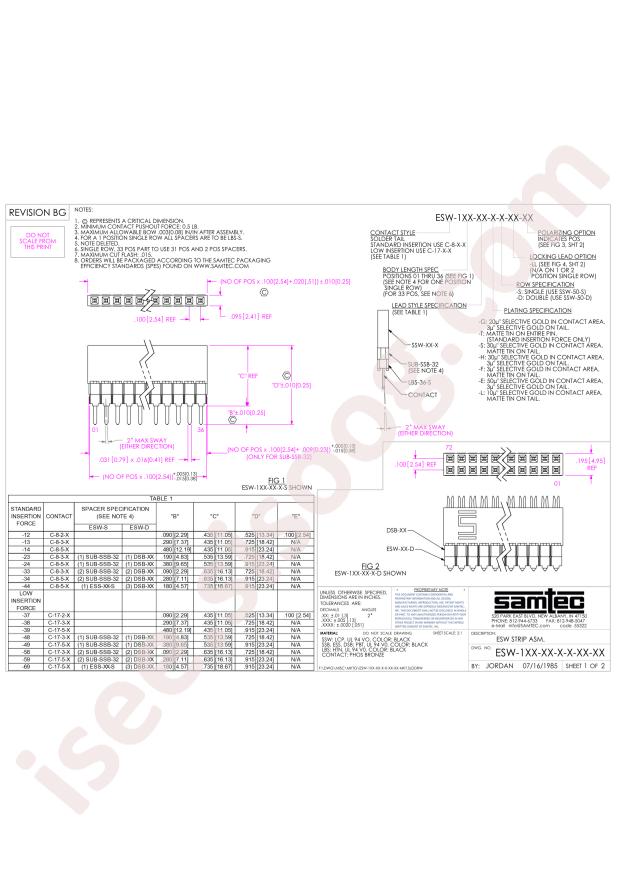 Samtec ESW-119-34-G-D