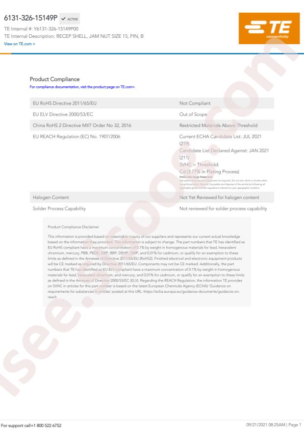 TE Connectivity 6131-326-15149P