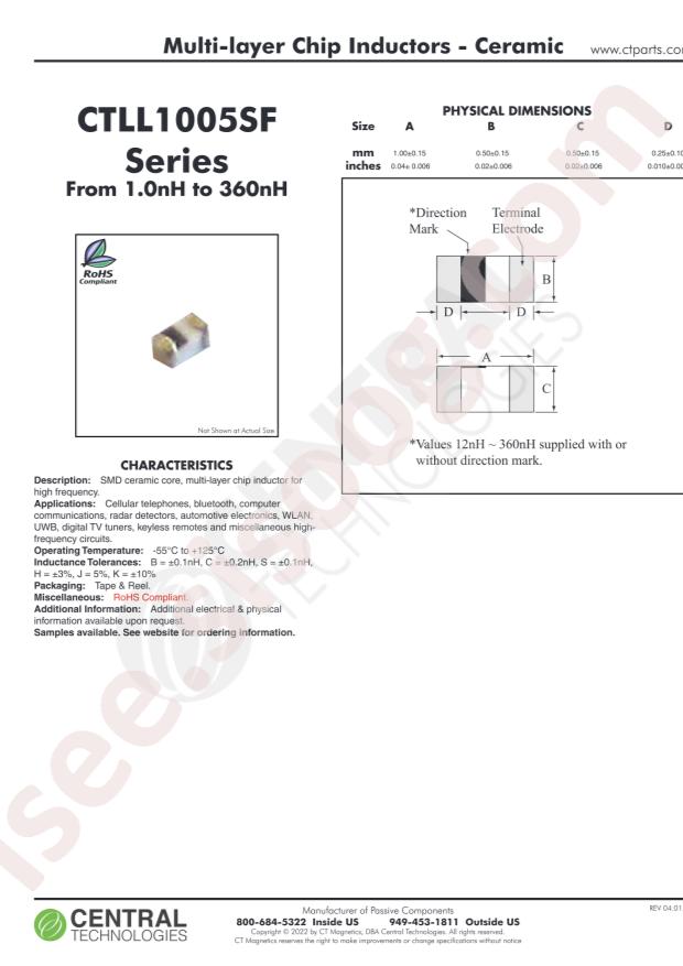 Central CTLL1005SF-3N0S