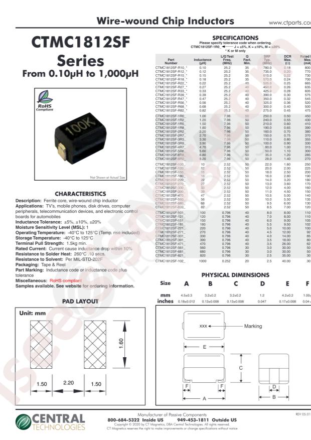 Central CTMC1812SF-8R2K