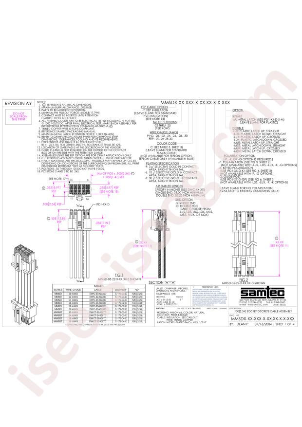 Samtec MMSDT-08-24-L-15.00-S-K