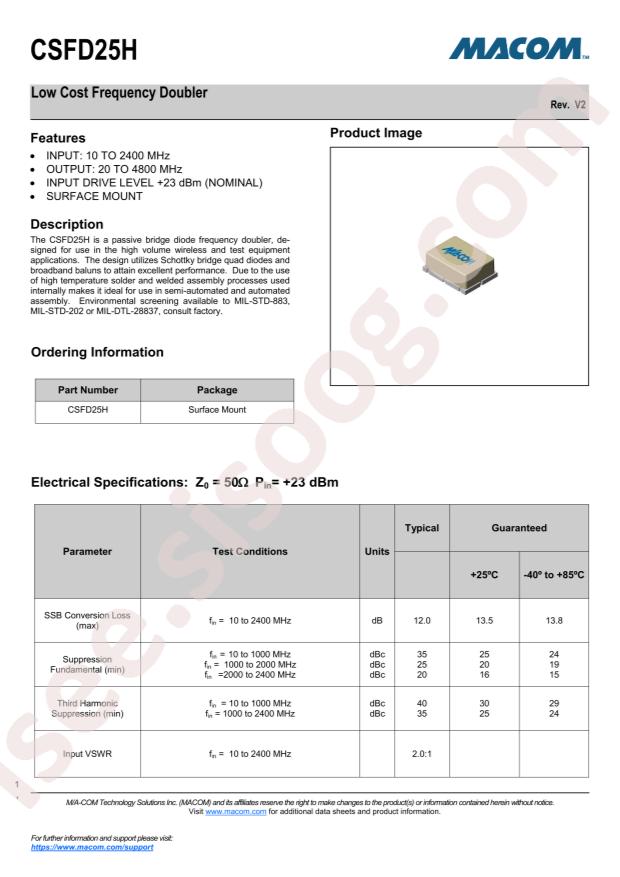 MACOM CSFD25H